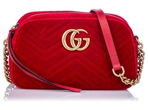 borsa gucci velluto rossa|Borse Gucci in Velluto Rosso .